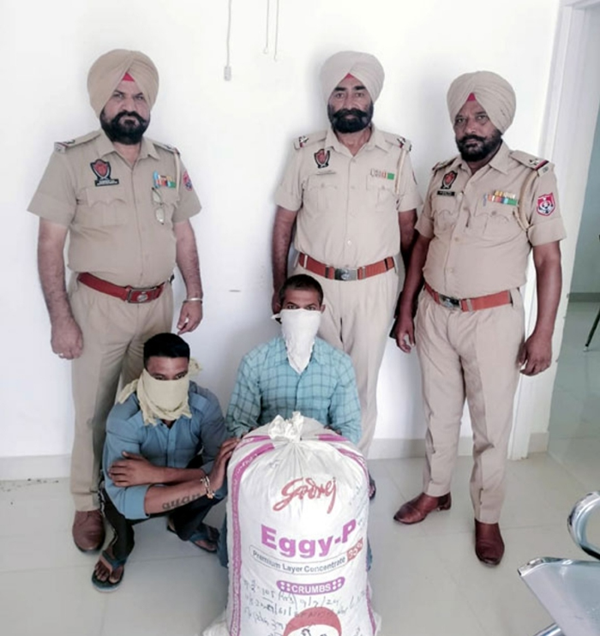 The police arrested two persons with 19 kg 900 grams of ganja